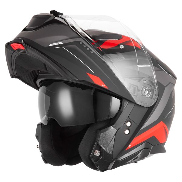 Modulare Apribile NOX N967 Conquer Mat Black Red