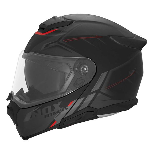 Modulare Apribile NOX N967 Synchro Matt Black Red