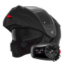 Casque Modulare Apribile NOX N968 Matt Black + Kit Bluetooth 5S Solo