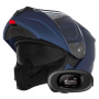 Casque Modulare Apribile NOX N968 Matt Blue + Kit bluetooth 5R Lite