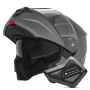 Casque Modulare Apribile NOX N968 Matt Titanium + Kit Bluetooth BT Mini