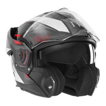 Casque Modulare Apribile NOX Spinner Ark White Red Black Casque Modulare Apribile NOX Spinner Ark White Red Black