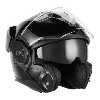 Casque Modulare Apribile NOX Spinner Shiny Black
