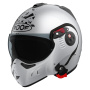 Casque Modulare Apribile Roof Boxer Alpha Blackstar Mat Silver White Black