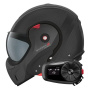Casque Modulare Apribile Roof Boxxer 2 Carbon Wonder Mat Black + Kit Bluetooth 5S Solo