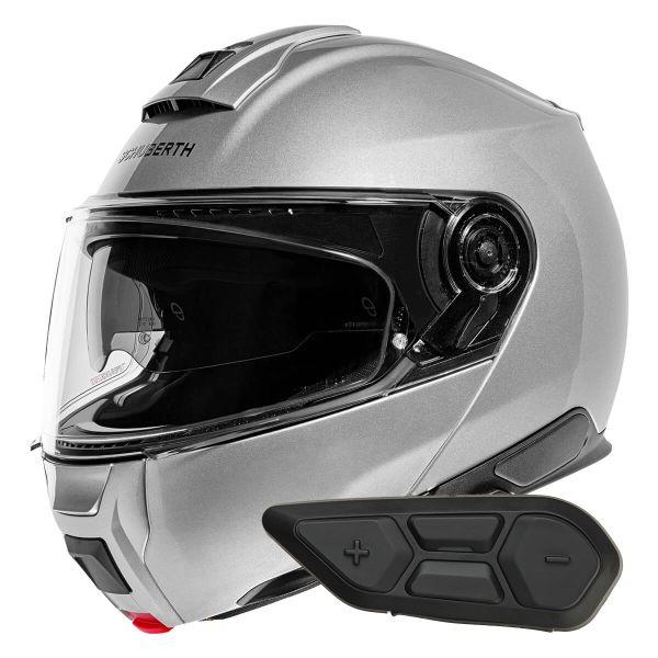 Modulare Apribile Schuberth C5 Glossy Silver + Kit Bluetooth SC2 C5 - E2