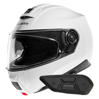Modulare Apribile Schuberth C5 Glossy White + Kit Bluetooth SC2 C5 - E2