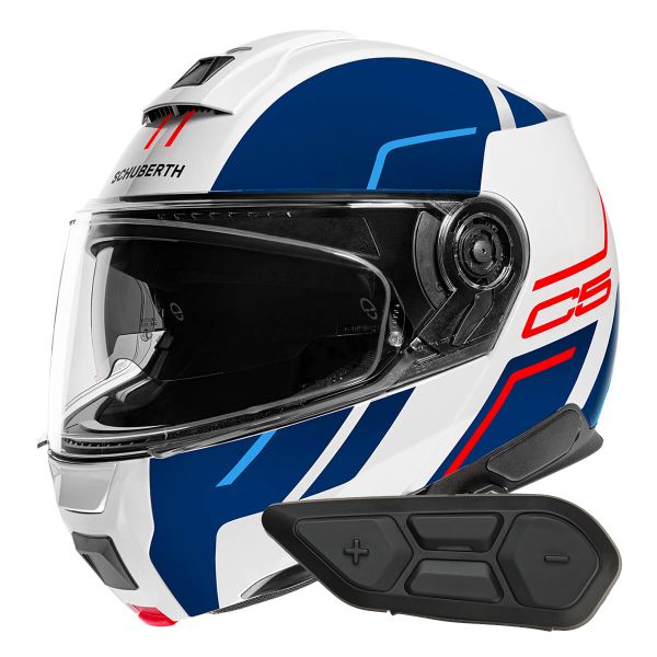 Modulare Apribile Schuberth C5 Master Blue + Kit Bluetooth SC2 C5 - E2