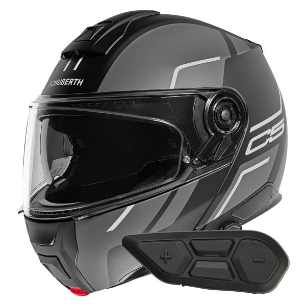 Modulare Apribile Schuberth C5 Master Grey + Kit Bluetooth SC2 C5 - E2