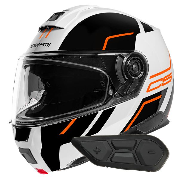 Modulare Apribile Schuberth C5 Master Orange + Kit Bluetooth SC2 C5 - E2