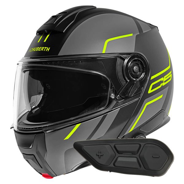 Modulare Apribile Schuberth C5 Master Yellow + Kit Bluetooth SC2 C5 - E2