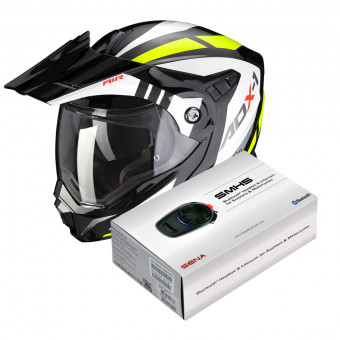 Modulare Apribile Scorpion ADX-1 Lontano Black Neon Yellow + Kit Bluetooth Sena SMH5