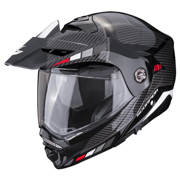 Scorpion ADX-2 Camino Black Silver Red + Kit bluetooth 5R Lite
