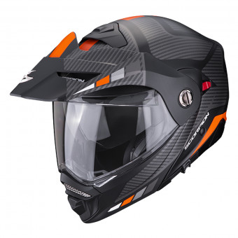 Scorpion ADX-2 Camino Matt Black Silver Orange + Kit bluetooth 5R Lite