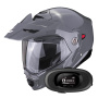Casque Modulare Apribile Scorpion ADX-2 Grey Cement + Kit bluetooth 5R Lite