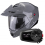 Casque Modulare Apribile Scorpion ADX-2 Grey Cement + Kit Bluetooth 5S