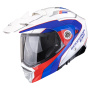 Casque Modulare Apribile Scorpion ADX-2 Kamps White Red Blue