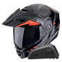 Casque Modulare Apribile Scorpion ADX-2 Lewis Black Red + Kit bluetooth Exo-Com Link-1 Solo