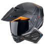 Casque Modulare Apribile Scorpion ADX-2 Lewis Matt Black Orange + Kit Bluetooth BT Mini