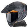 Casque Modulare Apribile Scorpion ADX-2 Lewis Matt Black Orange + Kit bluetooth Exo-Com Link-1 Solo