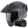 Casque Modulare Apribile Scorpion ADX-2 Lewis Matt Black Silver + Kit Bluetooth 5S Solo