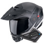 Casque Modulare Apribile Scorpion ADX-2 Lewis Matt Black Silver + Kit Bluetooth BT Mini