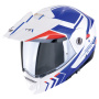 Casque Modulare Apribile Scorpion ADX-2 Lewis Bianco Blu Rosso