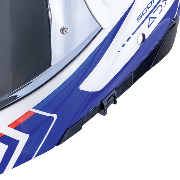 Scorpion ADX-2 Lewis White Blue Red + Kit Bluetooth BT Mini