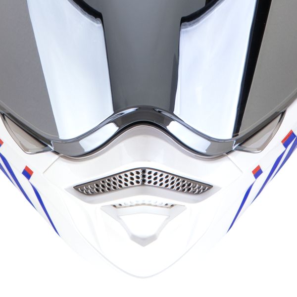 Scorpion ADX-2 Lewis White Blue Red + Kit Bluetooth BT Mini