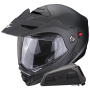 Casque Modulare Apribile Scorpion ADX-2 Matt Black + Kit bluetooth Exo-Com Link-1 Solo