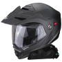 Casque Modulare Apribile Scorpion ADX-2 Matt Black + Kit bluetooth Exo-Com Link-1C Solo