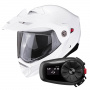 Casque Modulare Apribile Scorpion ADX-2 White + Kit Bluetooth 5S