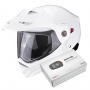 Casque Modulare Apribile Scorpion ADX-2 White + Kit Bluetooth SMH5