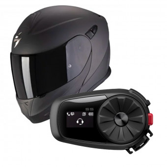 Modulare Apribile Scorpion Exo 920 Evo Solid Matt Anthracite + Kit Bluetooth Sena 5S