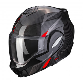 Casque Modulare Apribile Scorpion EXO TECH Carbon Top Black Red Casque Modulare Apribile Scorpion EXO TECH Carbon Top Black Red