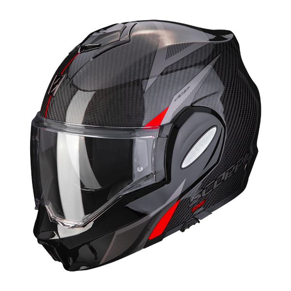 Modulare Apribile Scorpion EXO TECH Carbon Top Black Red