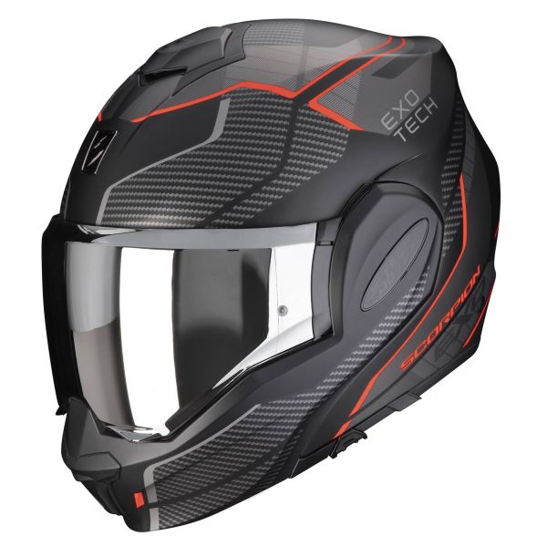 Modulare Apribile Scorpion Exo Tech Evo Animo Matt Black Red