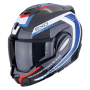 Casque Modulare Apribile Scorpion Exo Tech Evo Carbon Cosy Nero Blu Rosso
