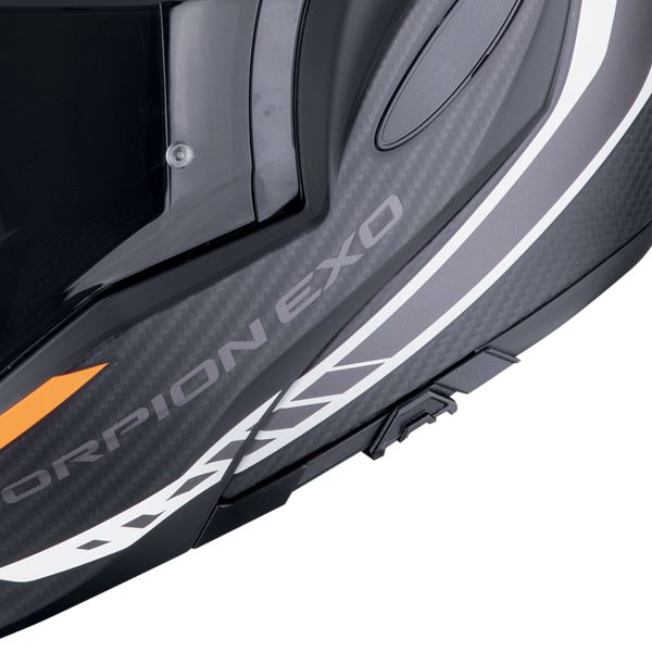 Scorpion Exo Tech Evo Carbon Cosy Matt Nero Arancione