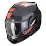Casque Modulare Apribile Scorpion Exo Tech Evo Carbon Rover Black Red