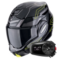 Pack Exo Tech Evo Conquer Black Yellow Fluo + Kit Bluetooth 5S Solo
