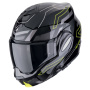 Casque Modulare Apribile Scorpion Exo Tech Evo Conquer Nero Giallo Fluo