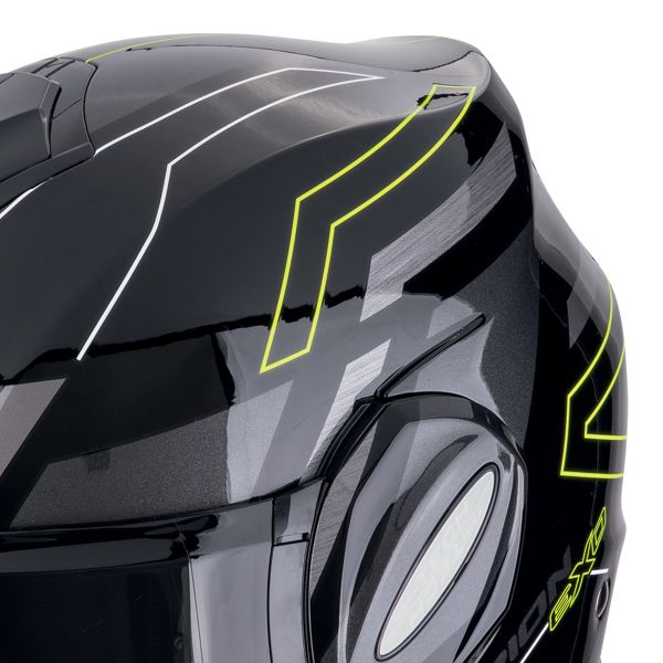 Scorpion Exo Tech Evo Conquer Black Yellow Fluo + Kit Bluetooth 5S Solo