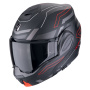 Casque Modulare Apribile Scorpion Exo Tech Evo Conquer Matt Black Red + Kit Bluetooth BT Mini