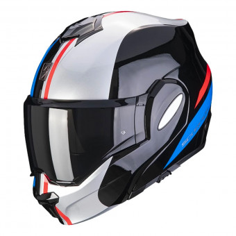 Scorpion Exo Tech Evo Forza Black Silver Red + Kit Bluetooth 5S