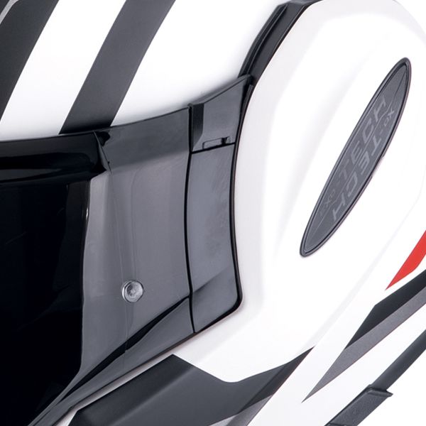 Scorpion Exo Tech Evo Furio Matt White Black Red + Kit Bluetooth BT Mini