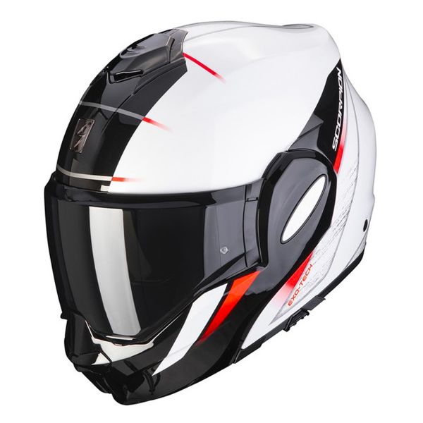 Scorpion Exo Tech Evo Primus Pearl White Black + Kit Bluetooth 5S