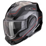 Casque Modulare Apribile Scorpion Exo Tech Evo Pro Commuta Black Silver Red