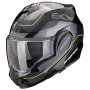 Casque Modulare Apribile Scorpion Exo Tech Evo Pro Commuta Black Silver Yellow