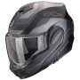 Casque Modulare Apribile Scorpion Exo Tech Evo Pro Commuta Matt Black Silver
